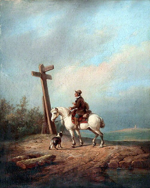 The Sign Post, 1848, Eugène Verboeckhoven