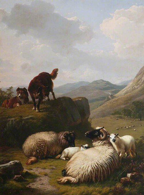 Sheep and Dogs, 1861, Eugène Verboeckhoven