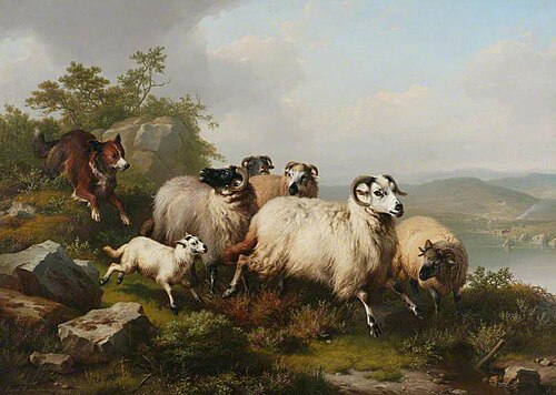 Startled, 1864, Eugène Verboeckhoven