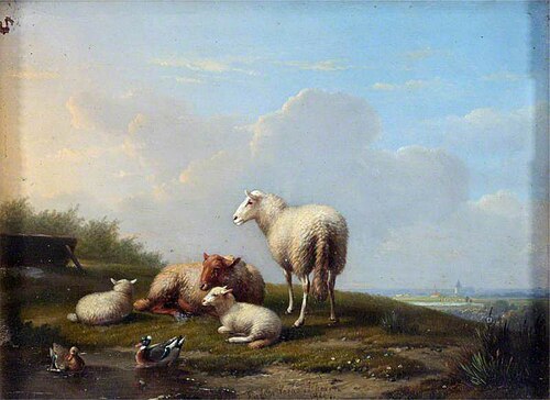 Landscape with Sheep and Ducks, 1865, Eugène Verboeckhoven