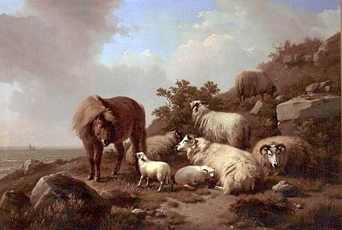 In the Highlands, 1869, Eugène Verboeckhoven