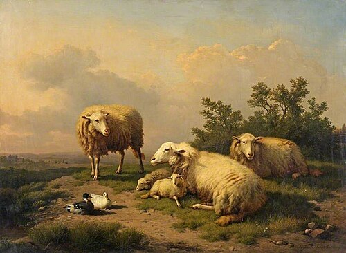 Landscape with Sheep and Ducks, 1875, Eugène Verboeckhoven