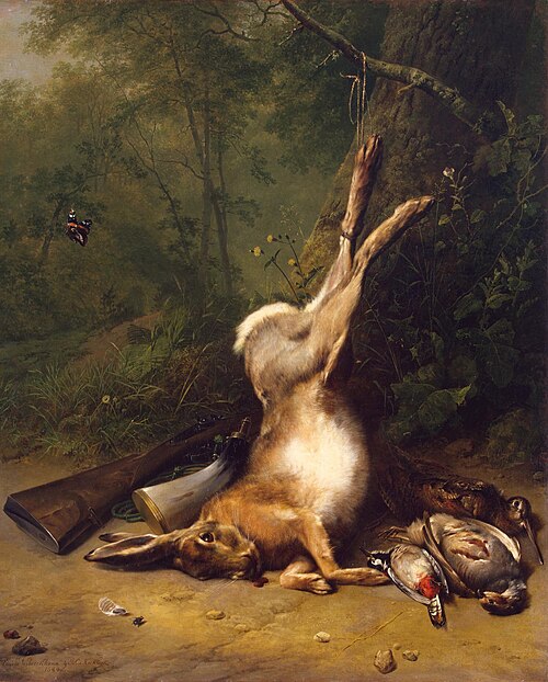 Still Life with a Hare, 1844, Eugène Verboeckhoven
