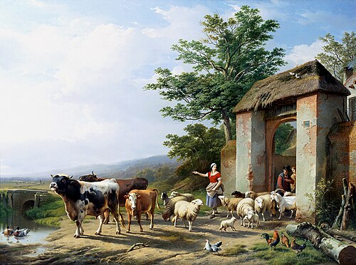 Outbound herd, 1856, Eugène Verboeckhoven