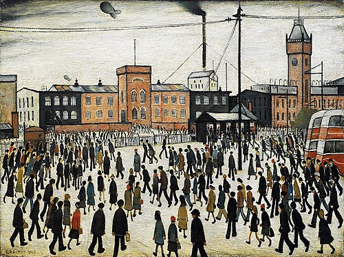 Going to Work, 1943, L. S. Lowry