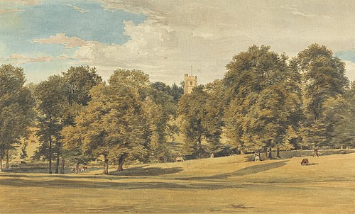 Bushey Church from the South West, 1820, William Henry Hunt