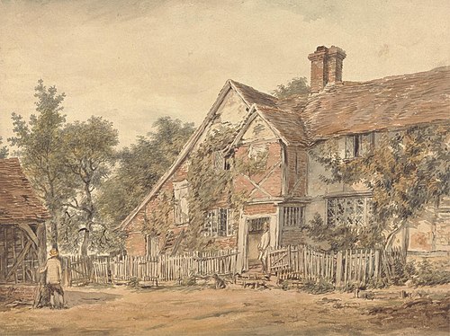 A Farmhouse, 1817, William Henry Hunt