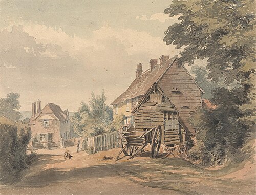 A Street in a Country Village, 1815, William Henry Hunt
