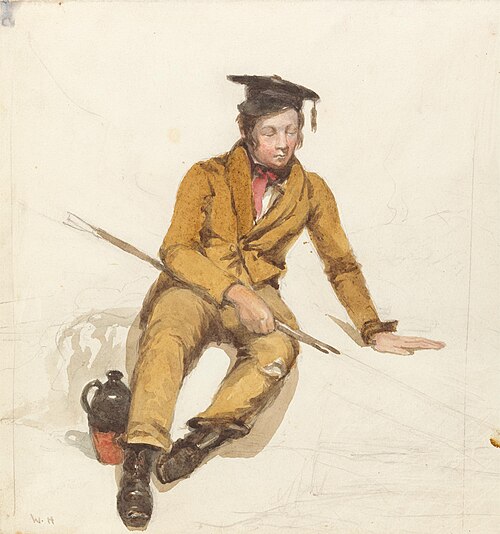 A Young Scholar Goes Fishing, 1820, William Henry Hunt