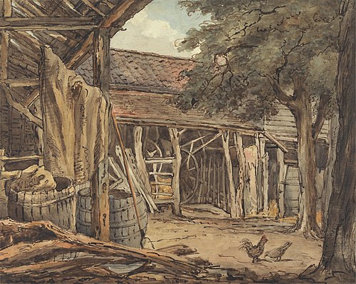 A Farmyard, 1815, William Henry Hunt