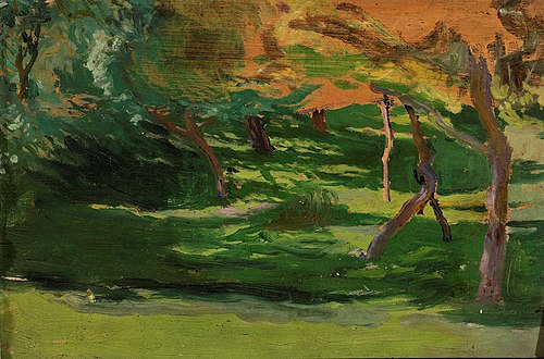 Landscape, sketch for “Strange garden”, 1902, Józef Mehoffer