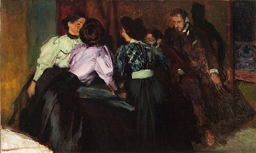 Sketch to the Painting "Conversation", 1895, Józef Mehoffer