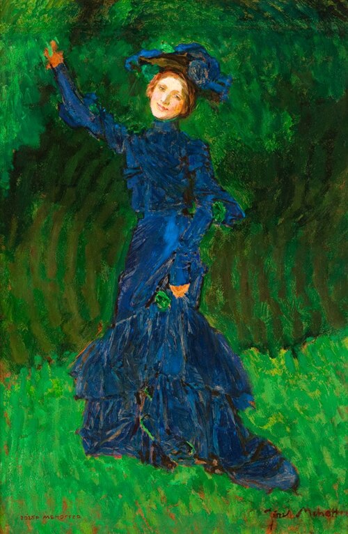 ostać kobiety. Studium do obrazu "Dziwny ogród", 1902, Józef Mehoffer