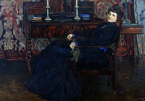 Portret żony., 1908, Józef Mehoffer