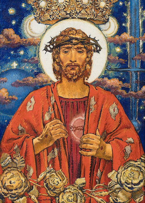 Serce Jezusa (Chrystus Król)., 1930, Józef Mehoffer