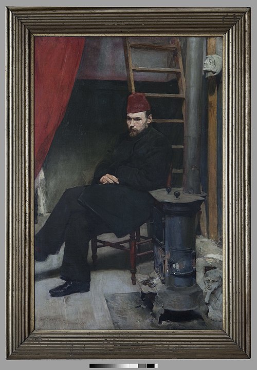 Portrait du sculpteur Konstanty Laszczka., 1894, Józef Mehoffer
