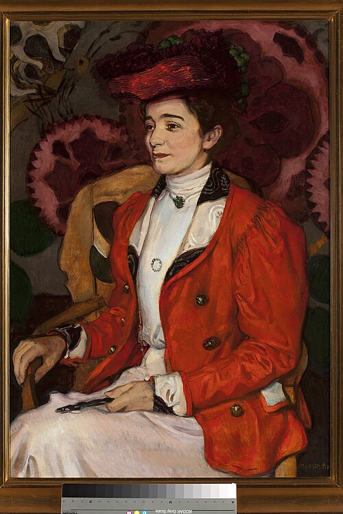 Portrait d'Iza Axentowiczowa née Giełgud., 1907, Józef Mehoffer