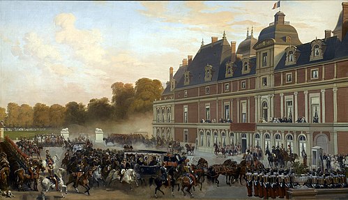 Arrivée de la reine Victoria au château d'Eu, 2 septembre 1843, 1843, Eugène Lami