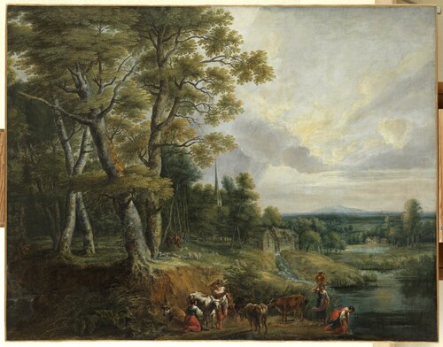 Landschap met watermolen, 1640, Lucas van Uden