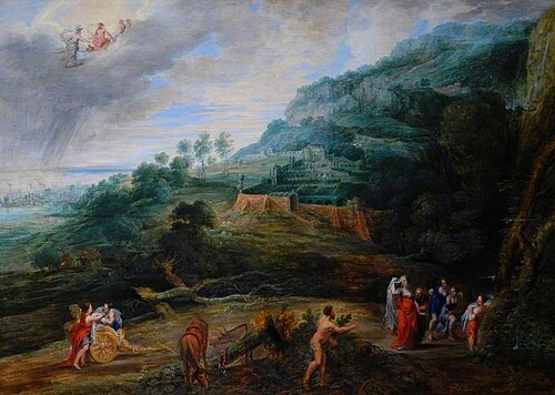 Ulysses and Nausicaä, 1635, Lucas van Uden