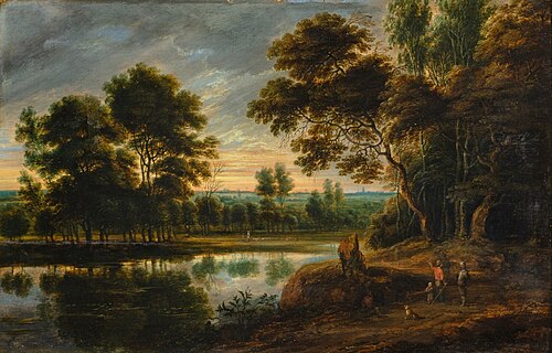 A lake landscape, , Lucas van Uden