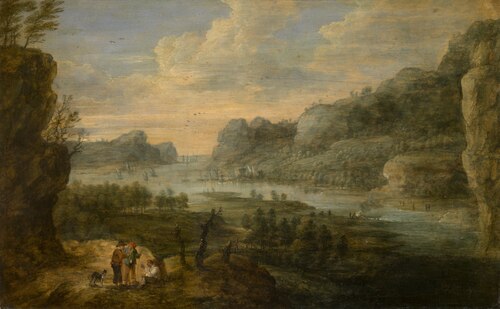 Landscape with Sunset, 1650, Lucas van Uden