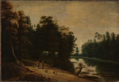 Woodland Scene by a Canal, 1641, Lucas van Uden