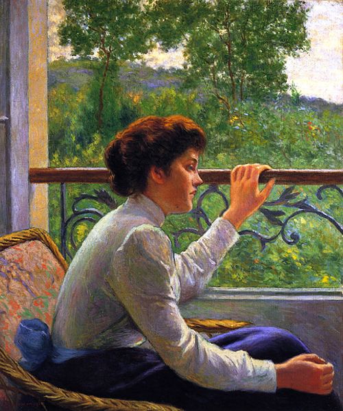 Girl by the Window, 1918, Federico Zandomeneghi