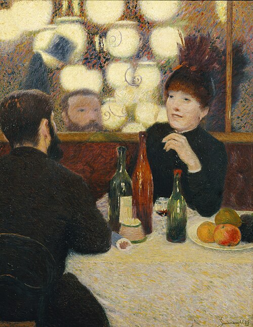 Cafè Nouvelle Athènes, Paris, 1885, Federico Zandomeneghi