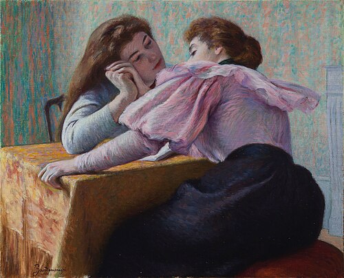 Conversation at the table, 1890, Federico Zandomeneghi