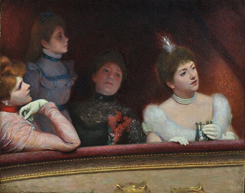 Au théâtre, 1890, Federico Zandomeneghi