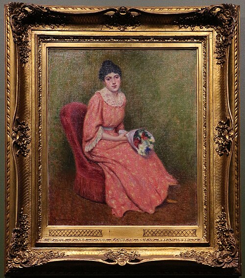 Jeune fille au bouquet de fleurs, 1906, Federico Zandomeneghi