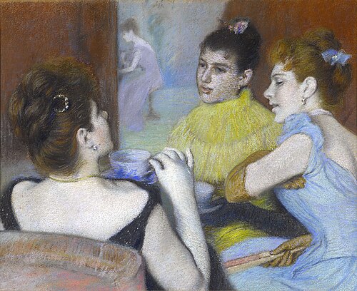 Women drinking tea, 1892, Federico Zandomeneghi