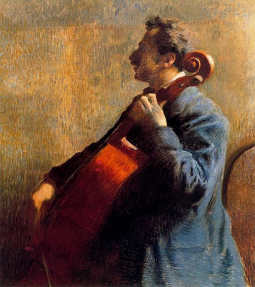 The Cellist, 1879, Federico Zandomeneghi