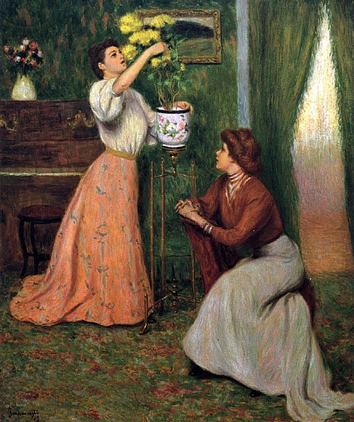 In the Salon', 1913, Federico Zandomeneghi