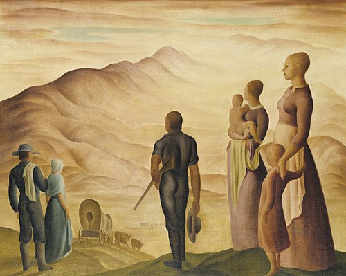 Pioneers of the West, 1934, Helen Lundeberg