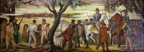 Andrew Jackson at the Battle of New Orleans, 1943, Ethel Magafan