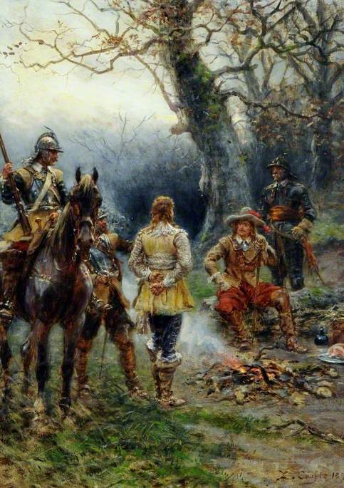 Cromwell Questioning a Prisoner, 1895, Ernest Crofts