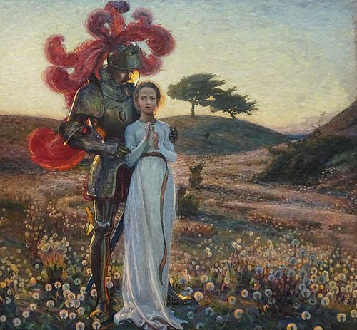 The Knight and the Maiden, 1897, Richard Bergh