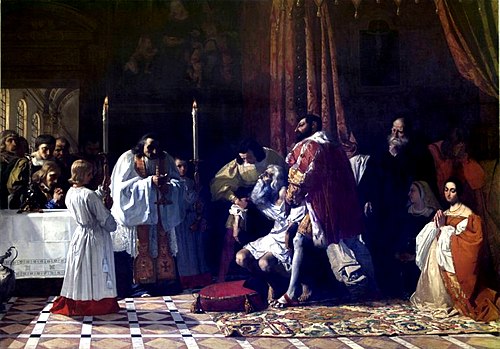 Les derniers moments de Léonard de Vinci, 1835, Jean Gigoux
