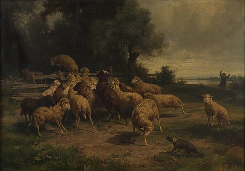 Schafe, 1870, Ernst Adolph Meissner