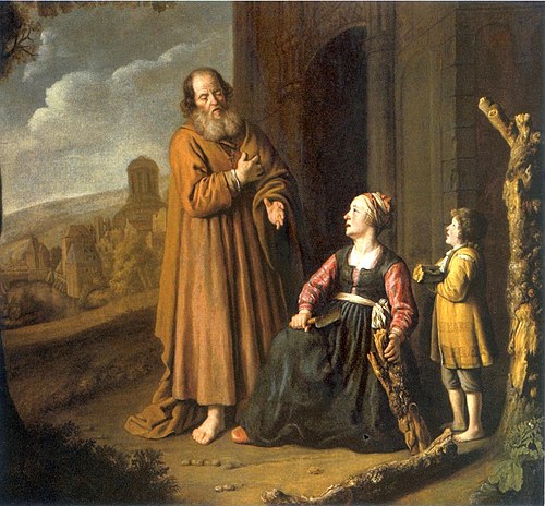 Élie et la veuve de Sarepta., 1645, Jan Victors