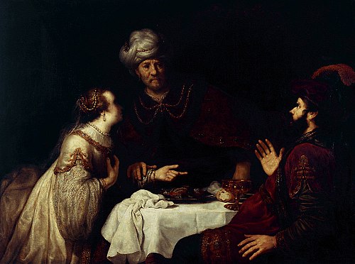 Esther and Haman before Ahasuerus, 1638, Jan Victors