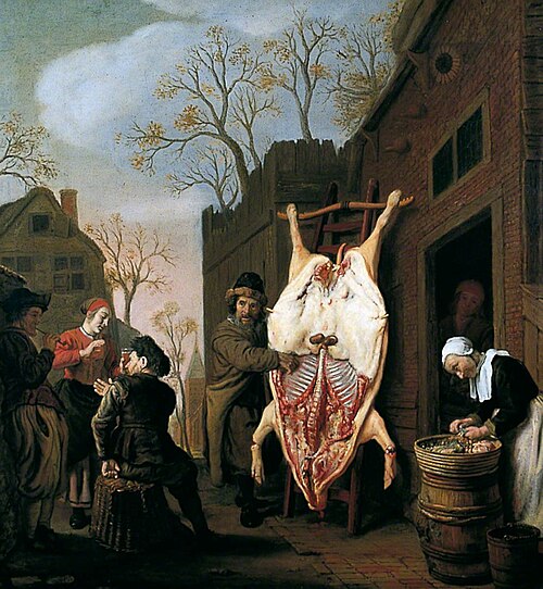 The Butcher's Shop, 1651, Jan Victors