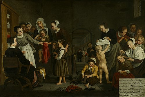 Het kleden der wezen, 1659, Jan Victors