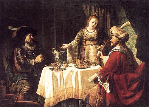 The Banquet of Esther and Ahasuerus, 1640, Jan Victors