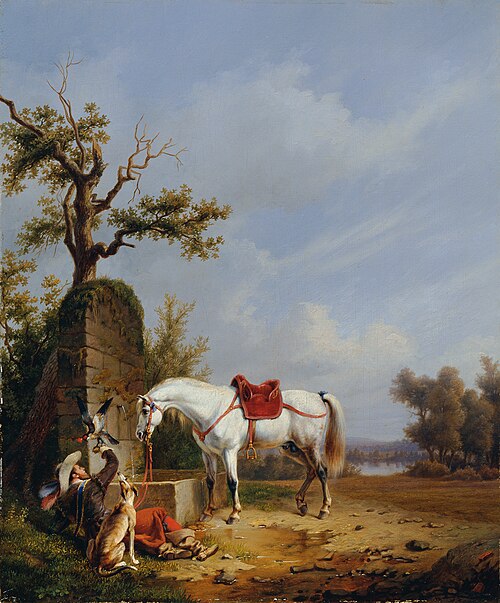 Riding With Horse, 1848, Edmond Jean-Baptiste Tschaggeny