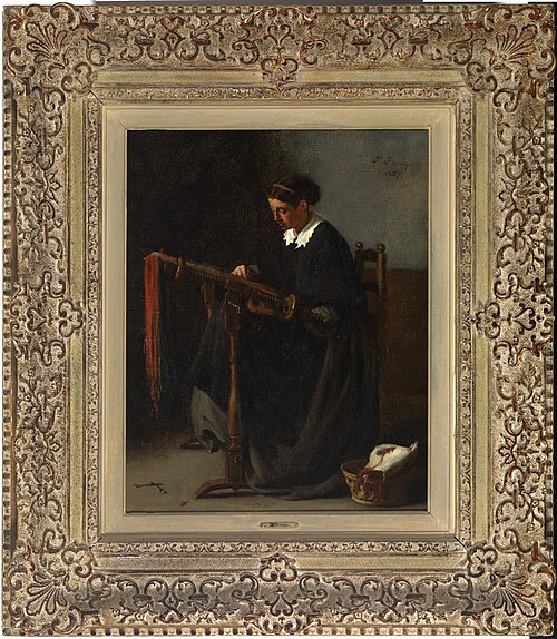La brodeuse, 1857, François Bonvin
