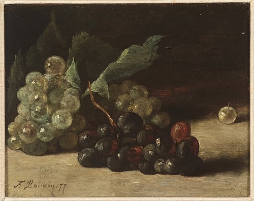 Nature morte aux raisins, 1877, François Bonvin