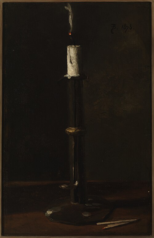 Nature morte avec bougie, 1878, François Bonvin